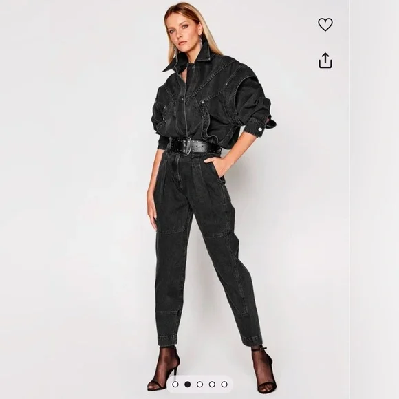 IRO PARIS high waisted tapered barrel jeans - Picture 2 of 10